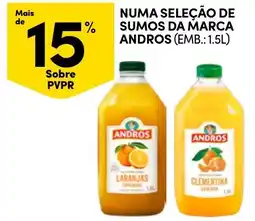 Continente sumos da marca andros promoção