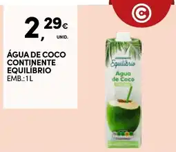 Continente Água de coco equilíbrio promoção