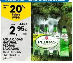 Continente Água c/ gás natural pedras salgadas promoção