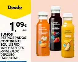 Continente Sumos refrigerados continente equilíbrio promoção