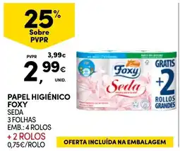 Continente Papel higiênico foxy seda promoção