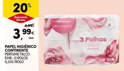 Continente Papel Higiênico Continente Perfume Talco promoção
