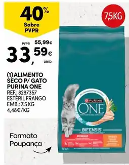 Continente alimento seco p/ gato purina one promoção