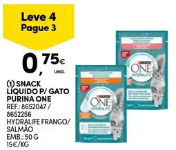 Continente Snack liquido p/ gato purina one promoção