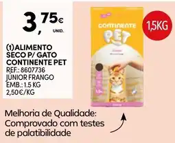 Continente Alimento seco p/ gato continente pet promoção