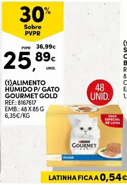 Continente Alimento humido p/ gato gourmet gold promoção