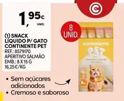Continente Snack líquido p/ gato continente pet promoção