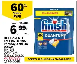 Continente Detergente em pastilhas p/ máquina da loiça finish quantum promoção
