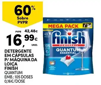 Continente Detergente em cápsulas p/ máquina da loiça finish quantum essential promoção