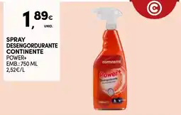 Continente spray desengordurante continente power+ promoção