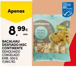 Continente Bacalhau desfiado msc continente promoção