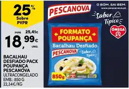 Continente Bacalhau desfiado pack poupança pescanova promoção