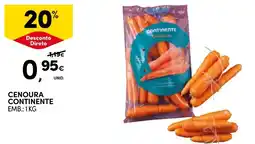 Continente cenoura continente promoção
