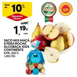 Continente saco mix maçã e pera rocha alcoboa kids continente promoção