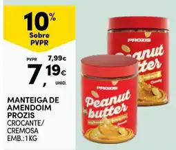 Continente Manteiga de amendoim prozis promoção