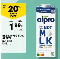 Continente bebida vegetal alpro not milk promoção