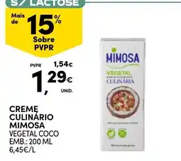 Continente Creme culinario mimosa promoção