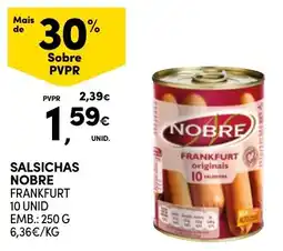 Continente Salsichas nobre frankfurt promoção