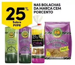 Continente Nas bolachas da marca cem porcento promoção