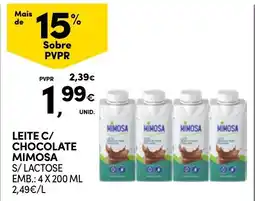 Continente Leite c/ chocolate mimosa s/ lactose promoção