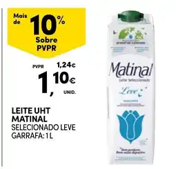 Continente Leite uht matinal selecionado leve promoção