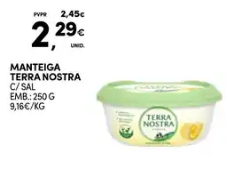Continente Manteiga terra nostra c/ sal promoção