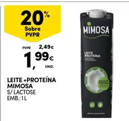 Continente leite +proteína mimosa promoção