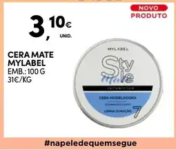 Continente Cera mate mylabel promoção