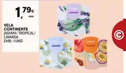 Continente vela continente jasmim/tropical/lavanda promoção
