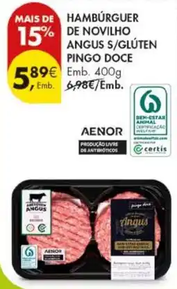 Pingo Doce Hambúrguer de novilho angus s/glúten pingo doce promoção