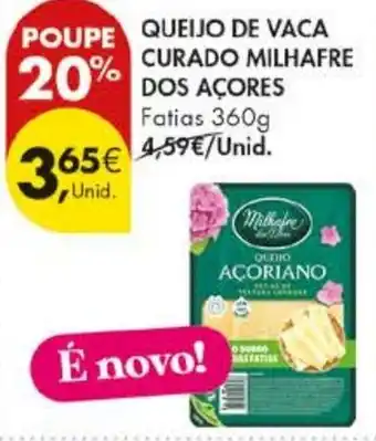 Pingo Doce Queijo de vaca curado milhafre dos açores promoção