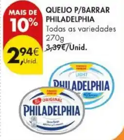Pingo Doce queijo p/barrar philadelphia promoção