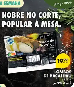 Pingo Doce Lombos de bacalhau pingo doce promoção