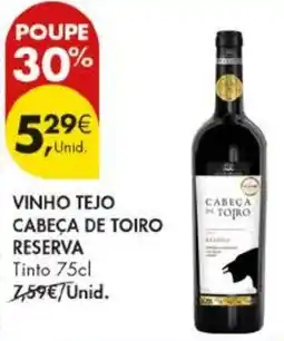 Pingo Doce vinho tejo cabeça de toiro reserva promoção