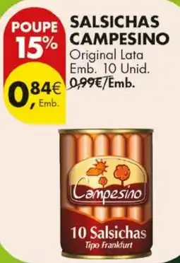 Pingo Doce Salsichas Campesino promoção