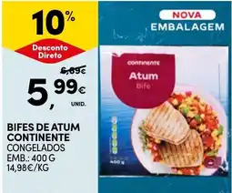 Continente Bifes de atum continente promoção