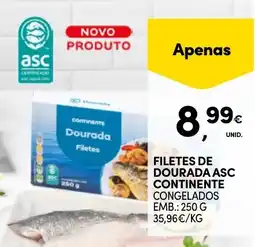 Continente Filetes de dourada asc continente congelados promoção