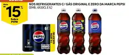 Continente refrigerantes c/ gás original e zero da marca pepsi promoção