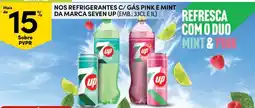Continente refrigerantes c/ gás pink e mint da marca seven up promoção