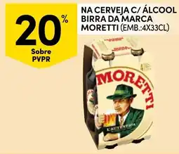 Continente Na cerveja c/ álcool birra da marca moretti promoção