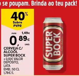 Continente Cerveja c/ álcool super bock promoção