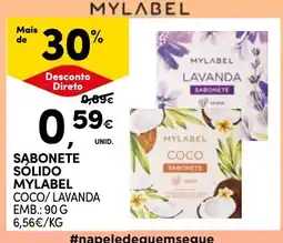 Continente Sabonete sólido mylabel coco/lavanda promoção