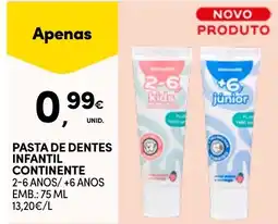 Continente Pasta de dentes infantil continente promoção