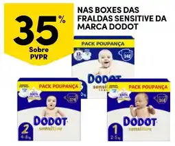 Continente Nas boxes das fraldas sensitive da marca dodot promoção