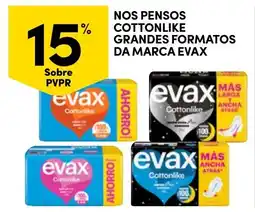 Continente Nos pensos cottonlike grandes formatos da marca evax promoção