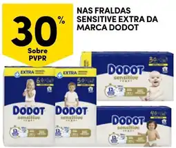Continente Fraldas sensitive extra da marca dodot promoção