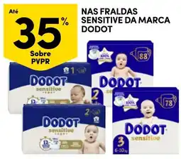 Continente Fraldas sensitive da marca dodot promoção