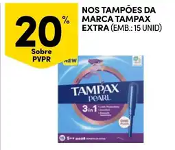 Continente Nos tampões da marca tampax extra promoção