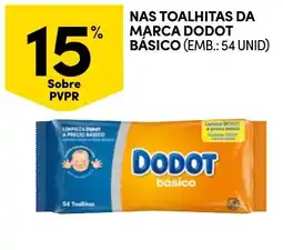Continente Nas toalhitas da marca dodot básico promoção
