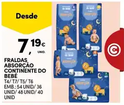 Continente Fraldas absorção continente do bebé promoção